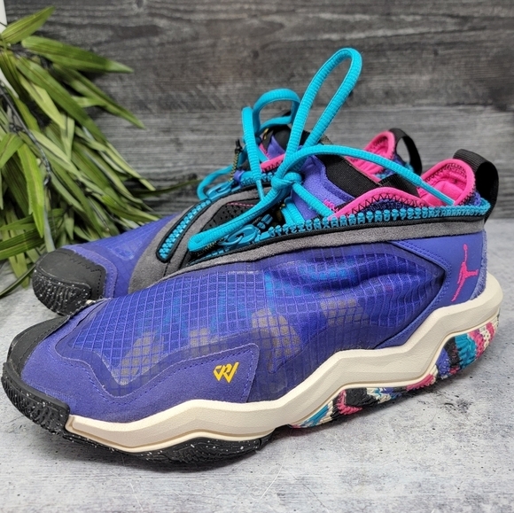 Nike | Jordan Why Not Zer0.6 Bright Concord/Pink Prime/Black Basketball Shoes - Picture 8 of 12